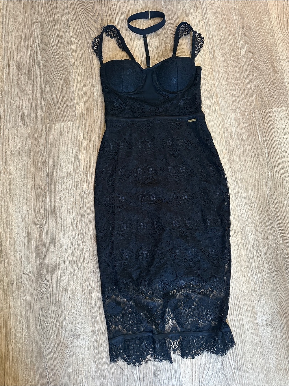 NWT Bioty x Sissyboy Lingerie Midi Dress with Detachable Choker Small